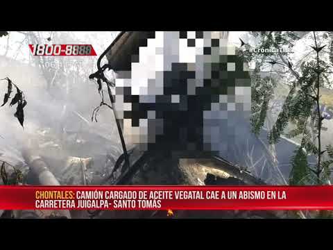 ¡Trágico!: Dos personas calcinadas al precipitarse camión en Chontales – Nicaragua