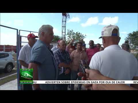 Presidente de Cuba chequea estrategia económica en Morón