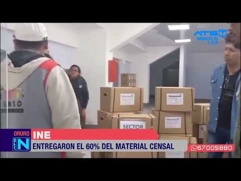 Oruro: INE entrega el 60% del material censal