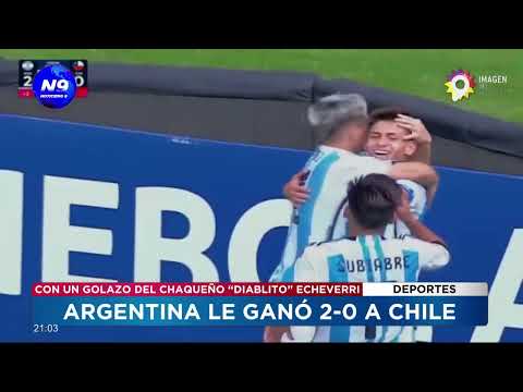 ARGENTINA LE GANÓ 2-0 A CHILE - NOTICIERO 9