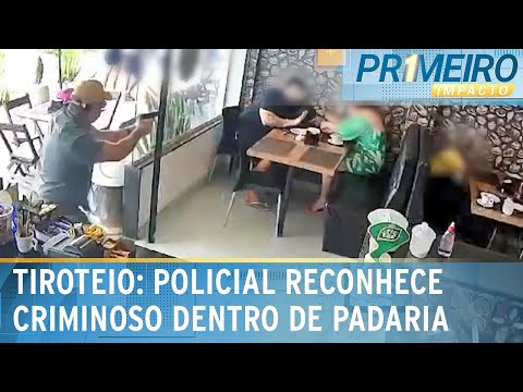 Policial reconhece bandido em padaria e os dois trocam tiros | Primeiro Impacto (01/10/24)