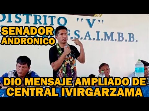 SENADOR ANDRONICO RODRIGUEZ HACE UN ANALISIS DE LA SITUACIÓN DE BOLIVIA..