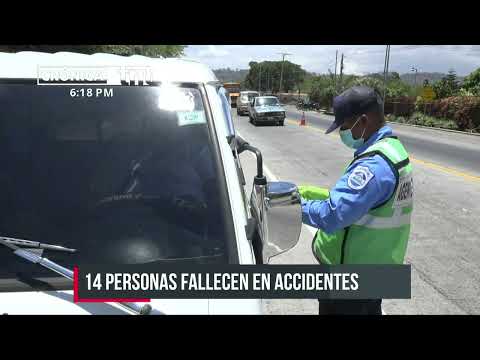 Policía informa que 14 nicaragüenses perdieron la vida en tragedias viales