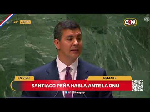Santiago Peña habla ante la ONU