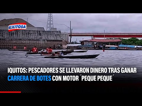 Iquitos: Pescadores se llevaron dinero tras ganar carrera de botes con motor ´Peque Peque´