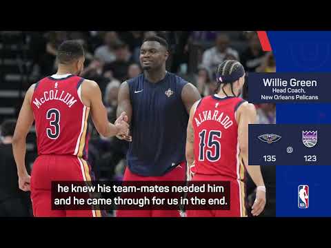Pelicans' Willie Green reveals how Zion Williamson has 'matured.'