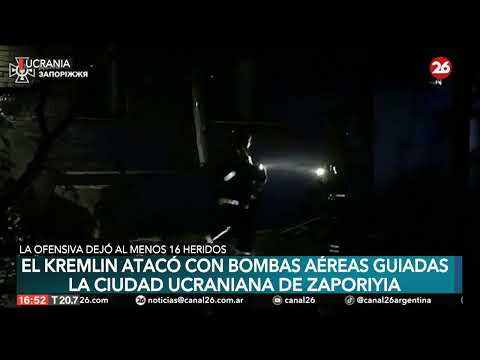 El Kremlin bombardeó la ciudad ucraniana de Zaporiyia con bombas aéreas guiadas