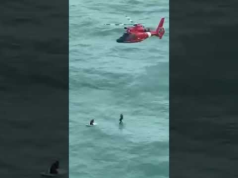 US Coast Guard rescues man clinging to ice box miles off FL coast after Hurricane Milton #shorts