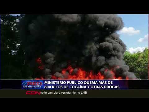 Ministerio Público quema más de 600 kilos de cocaínas y otras drogas