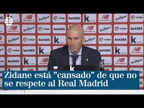 Zinedine Zidane: Estoy cansado de que se diga que el Real Madrid gana por los árbitros