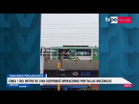 Línea 1 del Metro de Lima suspendió operaciones por fallas técnicas