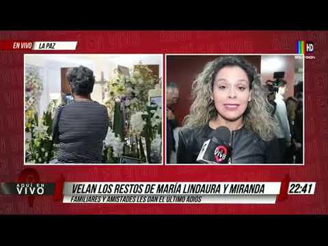 Velan los restos de María Lindaura y Miranda