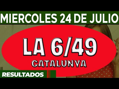 Resultado del sorteo 6-49 del Miércoles 24 de Julio del 2024.