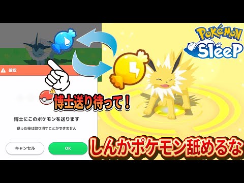 そのアメ送り待って！無理やりサンダースに進化する錬金術【ポケモンスリープ】