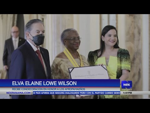 Elva Elaine Lowe Wilson recibe condecoracio?n en honor a los afropanamen?os