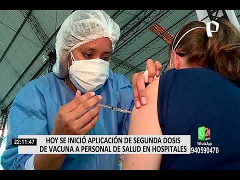 Covid-19 en Perú: Personal médico recibe la segunda dosis de la vacuna contra el coronavirus