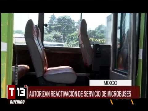 Autorizan reactivación de servicio de microbuses en MIxco