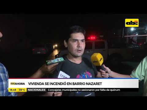 Vivienda se incendió en barrio Nazaret