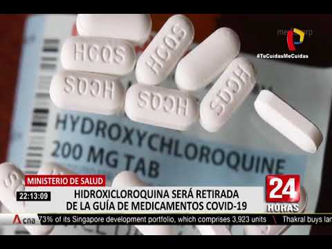 Mazzetti anunció que se retirará el uso de hidroxicloroquina para pacientes COVID-19