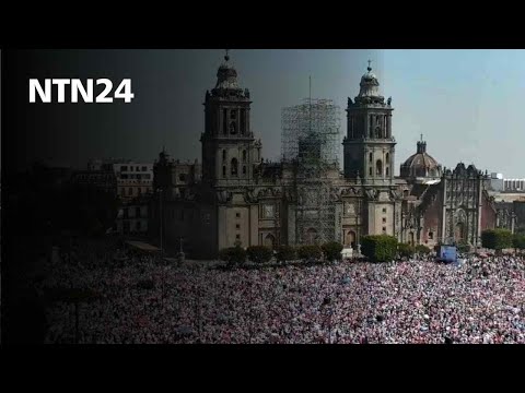 Así fue la multitudinaria “marea rosa” en contra de AMLO que llenó el Zócalo en Ciudad de México