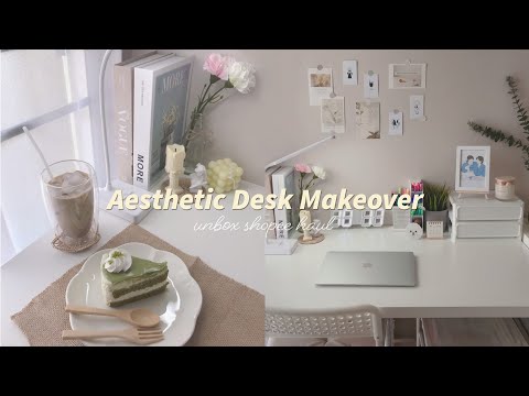 📚-Aesthetic-Desk-Makeover-|-Un 📚-Aesthetic-Desk-Makeover-|-Un