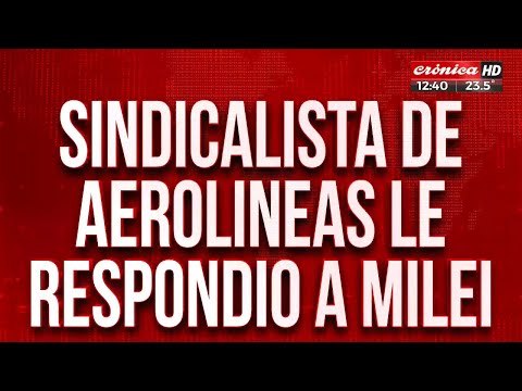 Sindicalista de Aerolíneas le respondió a Milei: Los números están bien gracias a los laburantes