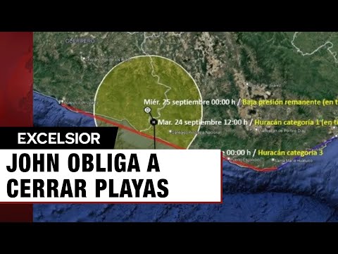 'John' obliga a cerrar playas y afecta vuelos a Huatulco y Puerto Escondido