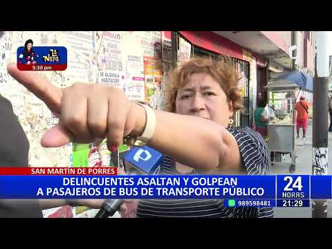 San Martín de Porres: delincuentes suben a bus y asaltan a pasajeros