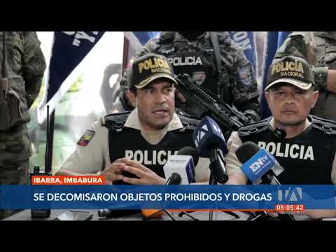500 uniformados realizaron un operativo en la cárcel de Ibarra
