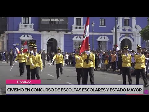 Trujillo: civismo en Concurso de escoltas escolares y estado mayor