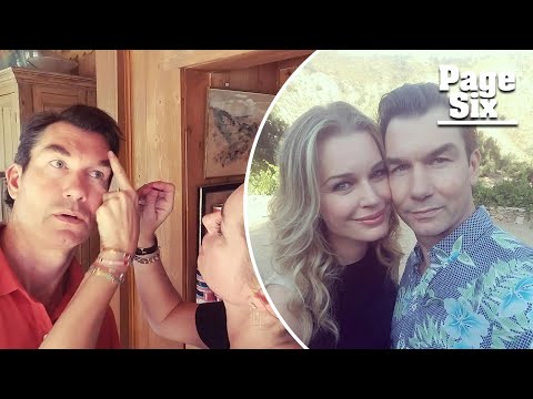 Jerry O’Connell’s wife Rebecca Romijn fixes his eyebrows after criticism