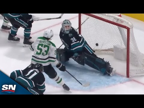 Wyatt Johnston Scores Hat Trick As Part Of Stars Late-Game Push To Force OT vs. Sharks