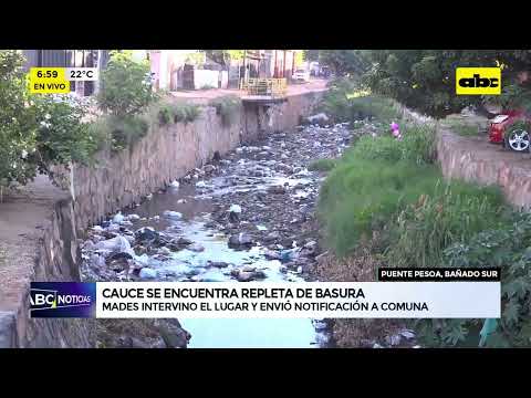 Contaminación en arroyo de Asunción