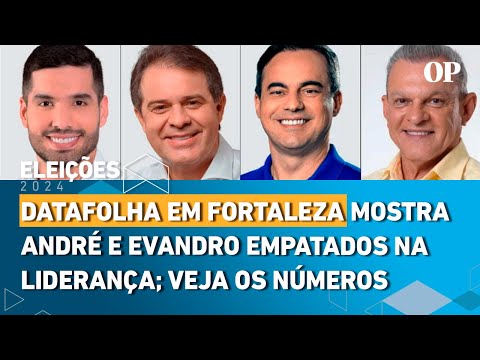 Datafolha em Fortaleza: André (PL) e Evandro (PT) empatam na liderança com 27% e 25% respectivamente