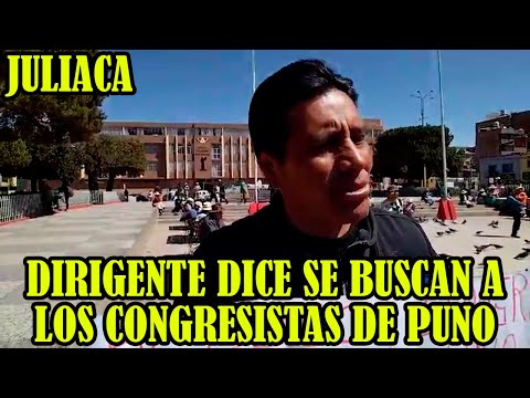 PRESIDENTE DE 4 ZONAS DE JULIACA CON CARTEL EN MANO SALIO BUSCAR CONGRESISTA DE PUNO DONDE ESTAN..