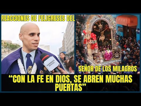 REACCIONES de FELIGRESES a la PRIMERA salida del SEÑOR DE LOS MILAGROS en el mes MORADO | DAMMBRO