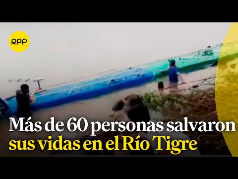 Loreto: Más de 60 pasajeros se salvaron de morir tras naufragio en el Río Tigre