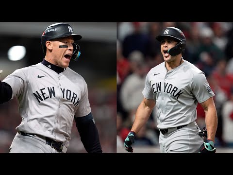 Aaron Judge and Giancarlo Stanton go BACK-TO-BACK off Emmanuel Clase to TAKE THE LEAD in ALCS Game 3