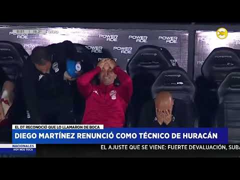 Diego Martínez renunció como DT de Huracán ? HNT con Hugo Macchiavelli ? 08-12-23