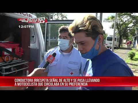 Conductora embiste a motociclista en Managua y huye del lugar - Nicaragua