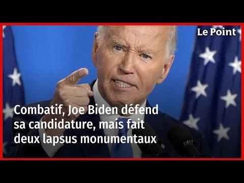 Combatif, Joe Biden défend sa candidature, mais fait deux lapsus monumentaux