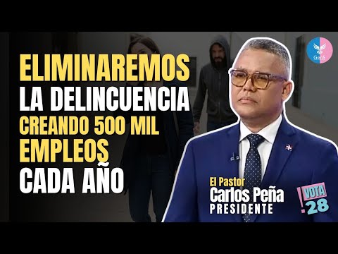 Carlos Peña atacará la delincuencia creando 500 mil empleos cada año.