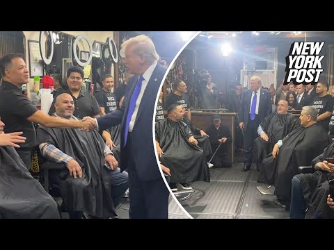 Trump visits Bronx barbershop ahead of Catholic charity gala tonight