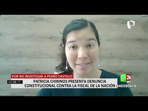 Patricia Chirinos denuncia a Zoraida Ávalos por no abrir investigación a Pedro Castillo