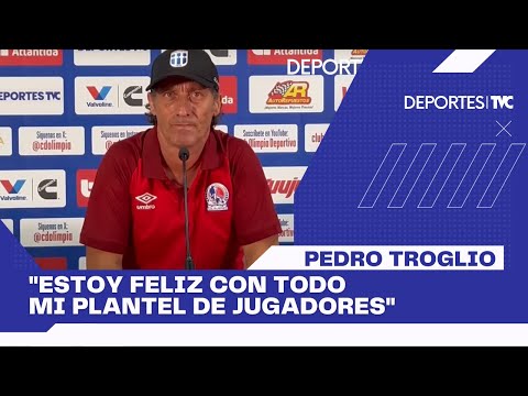 Pedro Troglio reacciona a la goleada del Olimpia ante el Real España