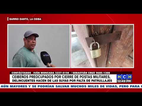 Se disparan robos a viviendas y asaltos debido al cierre de postas militares en La Ceiba