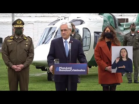 Presidente Piñera anuncia el nuevo Plan Anti bandas, armas y narcotráfico