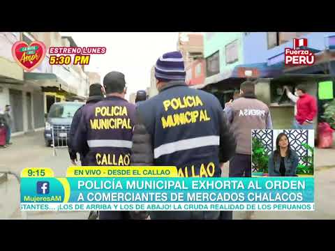 ¡Policía municipal exhorta al orden a comerciantes de mercados chalacos! (10 de Julio)