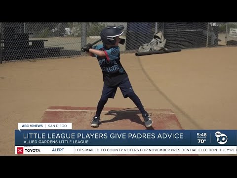 Little League players share tips for Padres as they face Dodgers