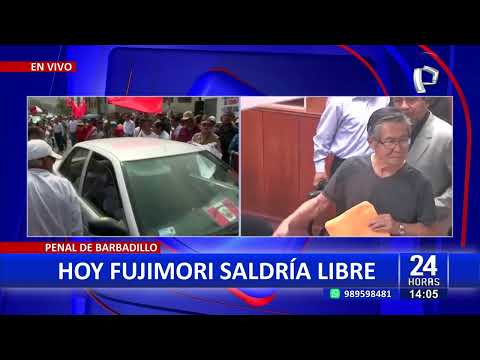 Ate: simpatizantes de Fujimori se congregan en Penal de Barbadillo a la espera de su liberación (3)